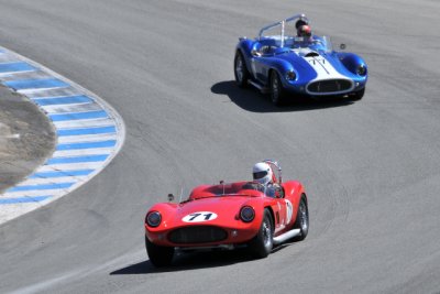 No. 71, Greg Meyer, 1958 Devin SS, and No. 77, John Goodman, 1959 Devin SS