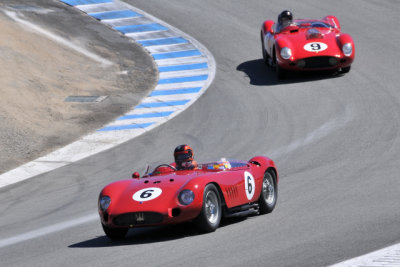 No. 6, Jon Shirley, 1957 Maserati 300S, and No. 9, Bruce McCaw, 1959 Ferrari TR-59