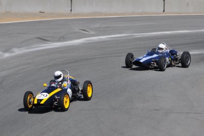 (29th) #29 Dave Hagan, Santa Monica, CA, 1960 Cooper T52, and (21st) #21 Jim Smith, Woodside, CA, 1962 Cooper Formula Junior