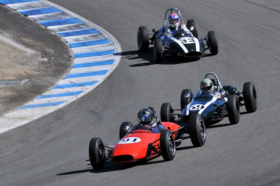 (20th) #91 Scott Dmek, '63 Brabham; (7th) #59 Jimmy Domingos, '62 Cooper; (6th) #33 Douglas Mockett, St. Croix, '61 Cooper T56