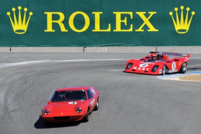 (21st) No. 3, Bobby Rahal, 1967 Lotus 47, and (7th) No. 11, John Goodman, 1972 Sparling Ferrari Special