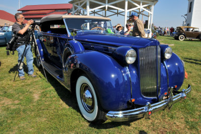 Dan Greenberg photographing a 1938 Packard 1608 Open Touring by Derham, owned by Charles Gillet, Lutherville, MD (6881)
