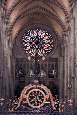 Rose window and cross