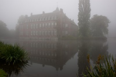 Bayard castle in morning fog