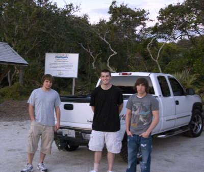 Boys with Stephens' truck