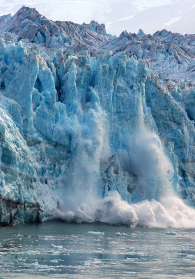 Calving glacier...with a loud cracking sound!