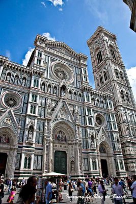 The Basilica di Santa Maria del Fiore is the cathedral church (Duomo) of Florence, Italy, begun in 1296 in the Gothic style
