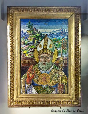 A mosaic painting at the Museo dell'Opera del Duomo