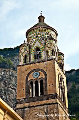 The bell tower of the Amalfi Cathedral