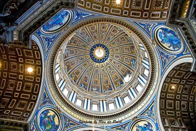 The Dome of St. Peter's Basilica (Cupola) designed by Donato Bramante