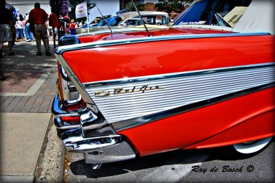 '57 Chevy Bel Air Convertible with fender skirt