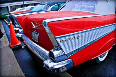 '57 Chevy Bel Air Convertible with fender skirt