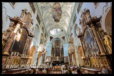 The Abbey Church of St. Peter was founded by St. Rupert, who is buried inside. Known for its sumptuous Baroque decor