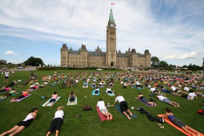 August 19th, 2009 - Yoga on Parliament Hill