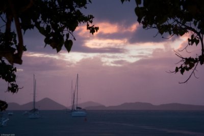 c3411 Sunset and Rain in Cruz Bay