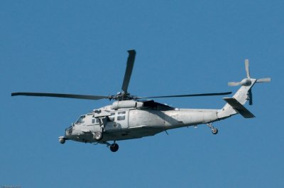 n0610 Navy helicopters flew overhead several times
