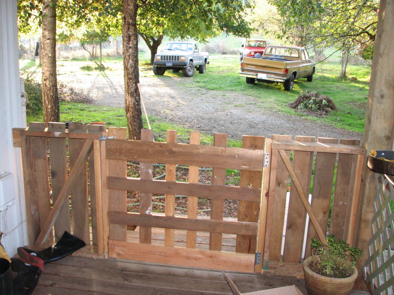 Fence and Gate made from barn scraps