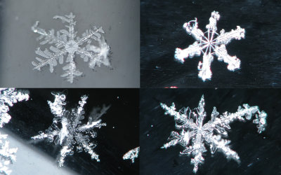 Snökristaller, collage