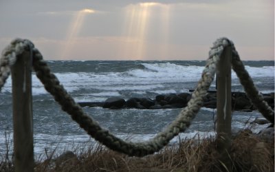 Inramat stormigt hav