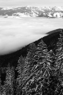 Over the Inversion, Teton Pass, WY