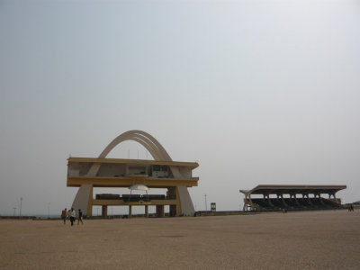 a public plaza between the stadium and the beach