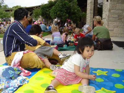 學校辦野餐, 家長也參加