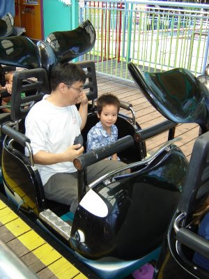 坐小小雲霄飛車
