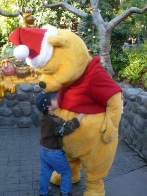 和Winnie the Pooh 照相