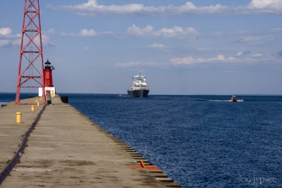 Coast Guard escorting Uss Freedom