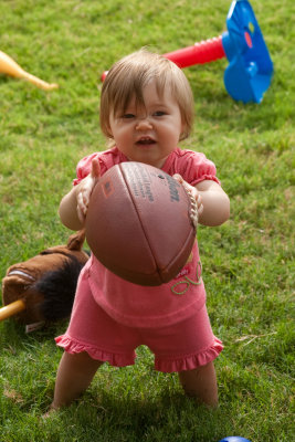 Abby's Linebacker Pose