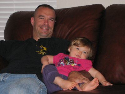 Slouching with Daddy