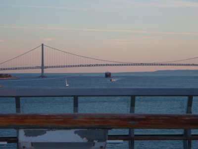 Approaching Verazzano Narrows Bridge