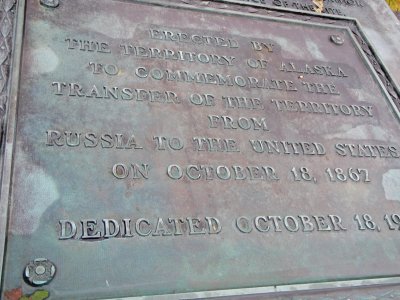 Plaque Commemorating Transfer of Alaska from Russia to the U.S.