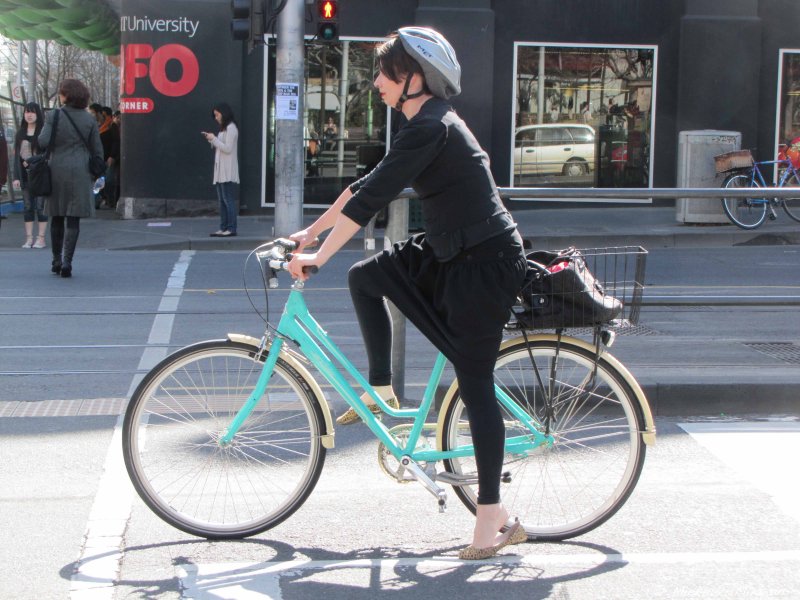 Woman on bike 3