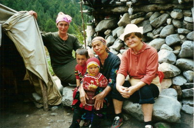 Raisa and a Kyrgiz family
