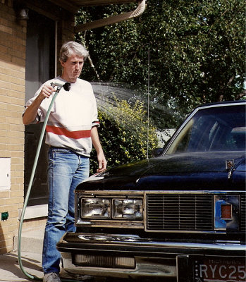 LARRY WASHING CAR