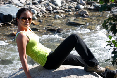 me taking a break next to Mckinley station trail