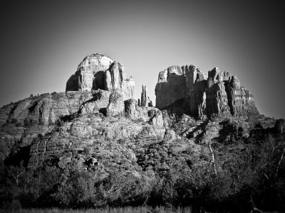  Cathedral Rock Black and White