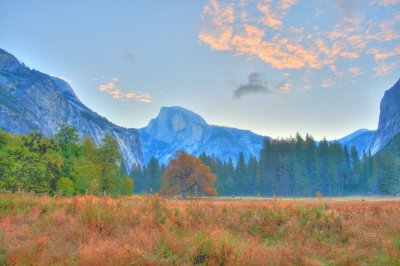 Half Dome  Clouds HDR