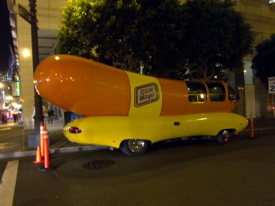 The Wienermobile Near Union Square