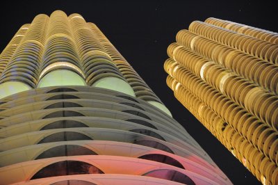 Illuminated Marina Towers