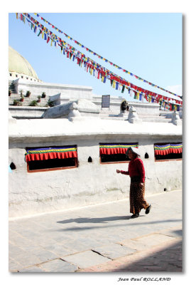 A Bodinath, on tourne autour du stupa