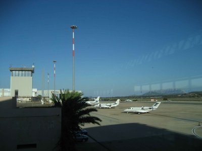 L'aéroport d'Olbia, presque une carte postale déjà