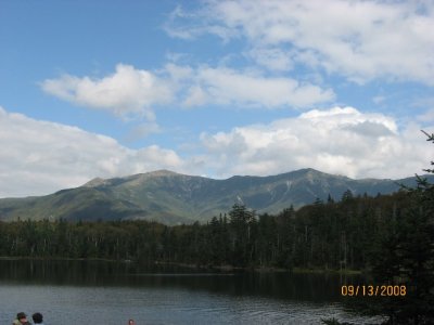 Franconia ridge with Lonsome Lake in Foreground
