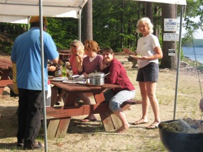 Barbeque at Outlet Beach afterwards