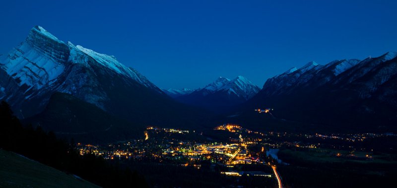 Banff at dusk