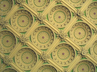 Ceiling ornaments in old building