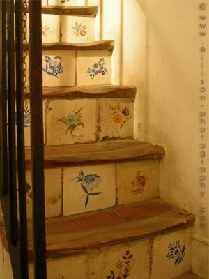 Staircase inside arts shop in el Barri Gotic