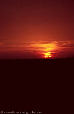 Sunset at deserted Churchill airfield