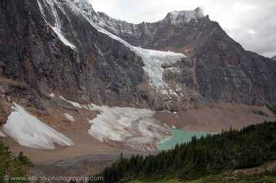 Angel Glacier & Cavell Pond from the Cavell Meadows trail
